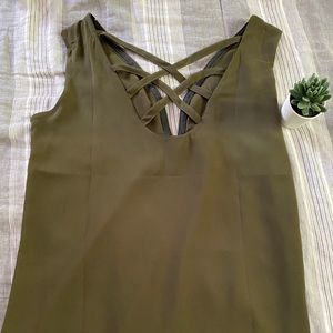 NWOT Green Tank with Zipper